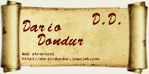 Dario Dondur vizit kartica